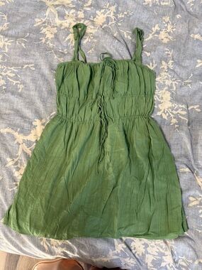 Abercrombie & Fitch Light Green Smocked Sundress